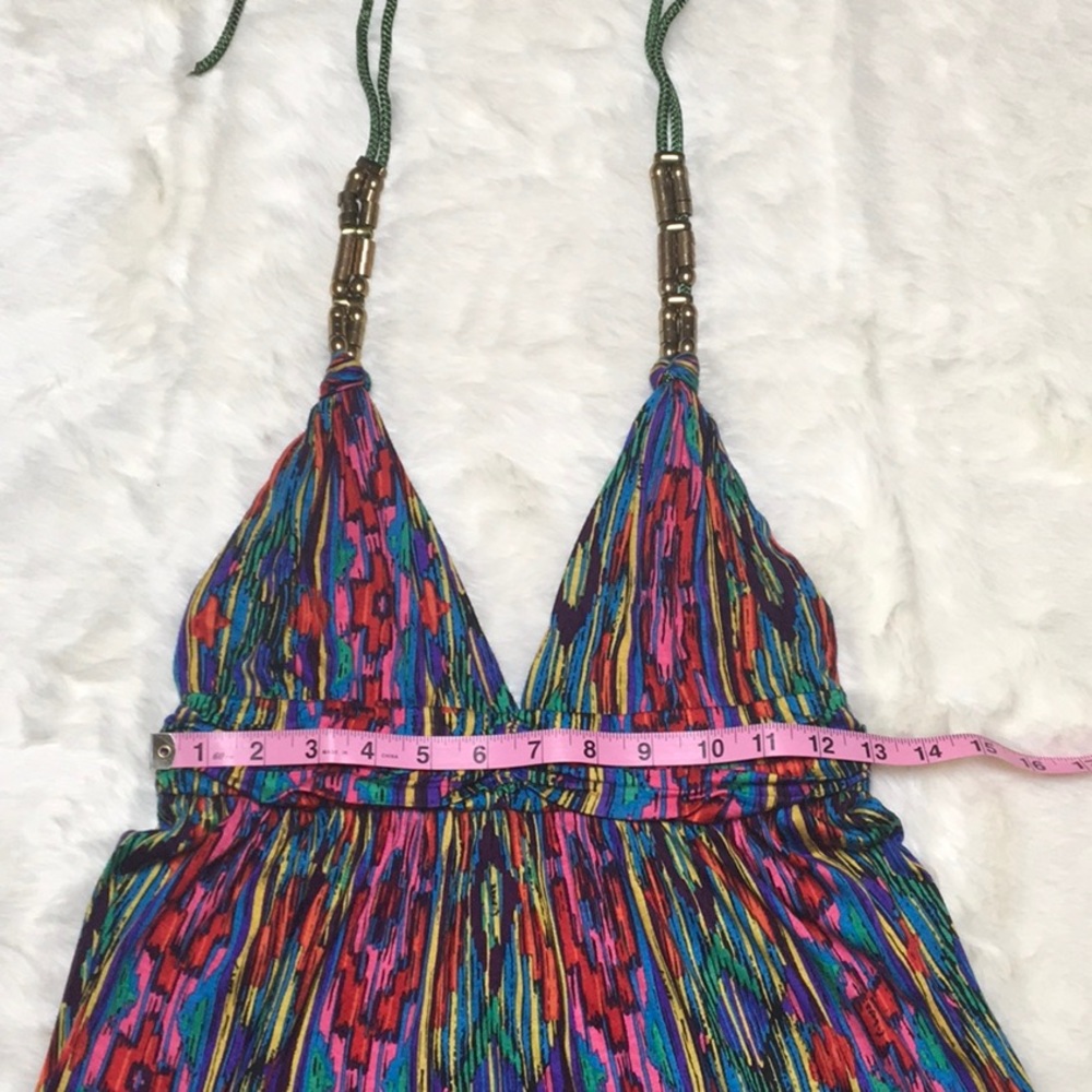 t-bags Los Angeles Rainbow Halter Maxi Dress - Picture 7 of 8